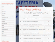 Tablet Screenshot of popspizzaandsubs.com
